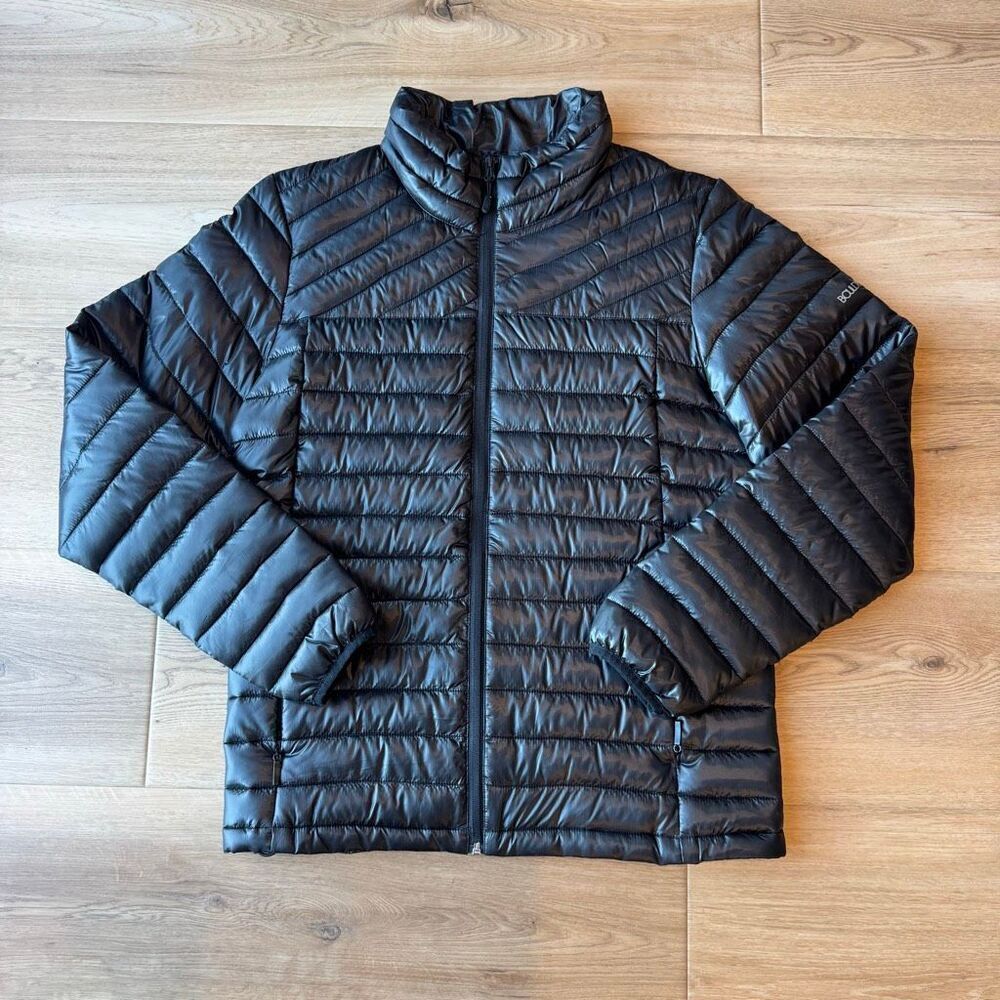 Boulder Gear Mens Black Puffer Jacket Medium 2847R Light Quilted Insulated Coat